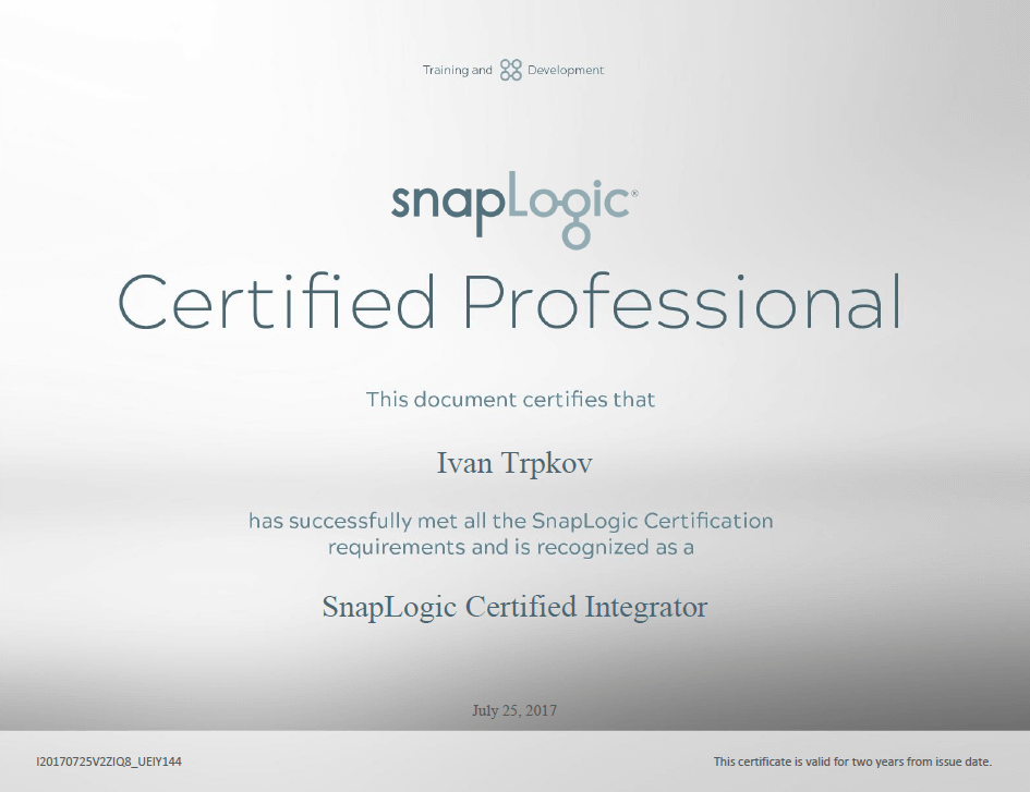 Seven New Certified SnapLogic Professionals
